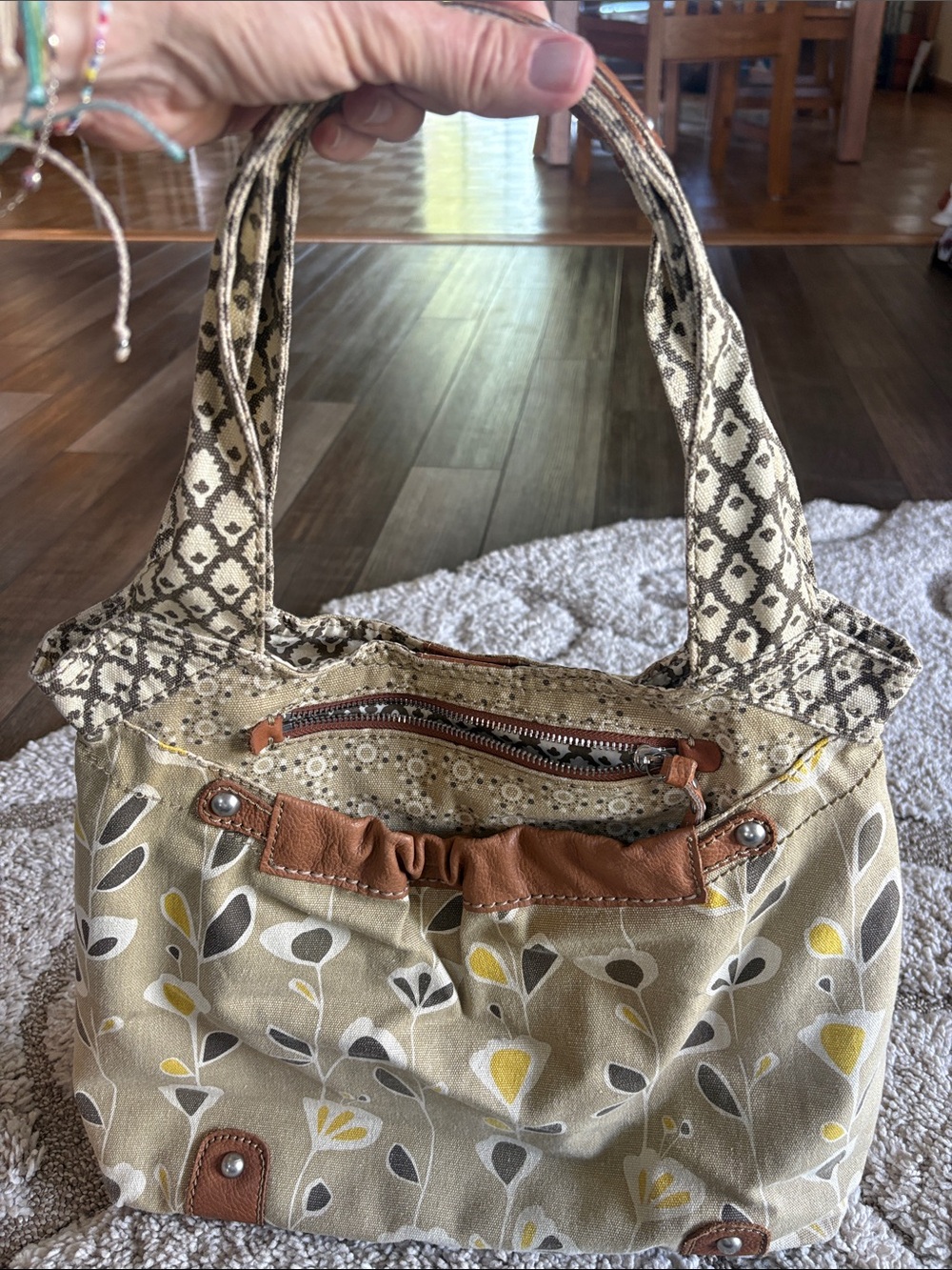 Fossil canvas bag with key - Picture 4 of 10